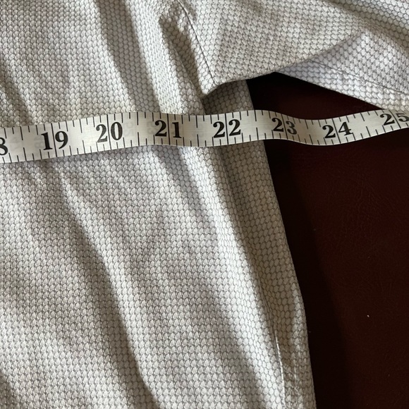 David Donahue Trim Sage and White Pattern Long Sleeve Dress Shirt size 16.5 3435 - Picture 9 of 9